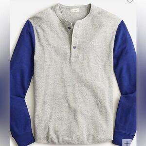 J.Crew Mens Colorblock Baseball Henley  NWT